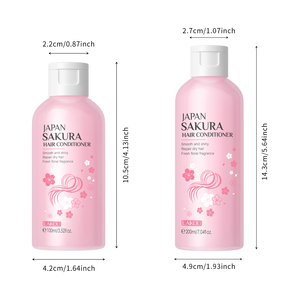 Acondicionador Capilar Laikou Japan Sakura, Nuevos Productos Naturales para el Cuidado del Cabello, Mascarilla Capilar para Cabello Rizado o Liso, 100ml 200ml, Fragancia Floral Fresca - Product Image 3
