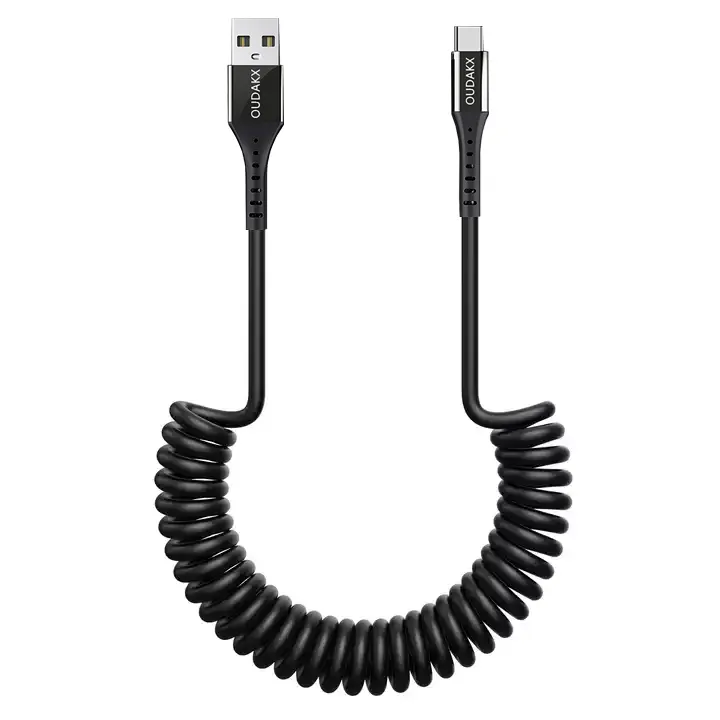 Spulen ladekabel Spiral-USB-Datenkabel Typ C Micro 8-poliger flexibler Feder draht Tastatur Telefons pule einziehbares Kabel