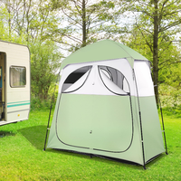 Grande tente de pêche instantanée quatre saisons, imperméable, double couche, avec sac de transport, une chambre et toilettes privées pour le camping