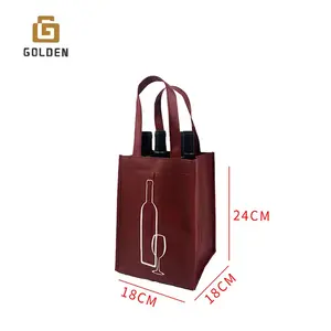 Golden Vodka Yute Wine Down Jacket Shape Biodegradable Cooler Bolsa de regalo Bolsas Pequeñas bolsas de regalo de vino para hombres Regalos Bolsas negras