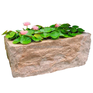 Giardino paesaggistico decorazione Design naturale vecchia pietra materiale antico acqua trogolo ciotola vaso fioriere per la vendita - Product Image 1