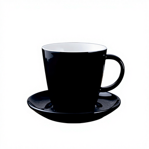 Set di Tazza e Piattino per Cappuccino in Ceramica di Alta Qualità da 250ml - Logo Personalizzabile Stile Nordico per Casa e Caffè - Product Image 3