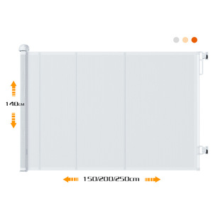 <span class=keywords><strong>Recinzione</strong></span> per Animali Domestici in Plastica Alta 140 cm, Estensibile, <span class=keywords><strong>Anti</strong></span>-<span class=keywords><strong>Gatto</strong></span> e <span class=keywords><strong>Anti</strong></span>-Cane, Perforabile e Compatibile con Adesivi, per Uso Transfrontaliero - Product Image 1