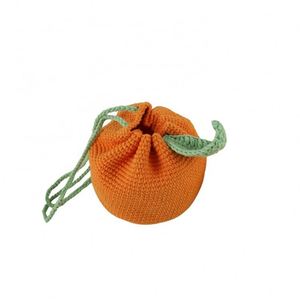 Original Ugly Orange Closure Bag Pure Handmade Wool Knitted Coin <b>Purse</b> Fresh & <b>Cute</b> Custom Fashion Accessory by Handmade Team - Product Image 4