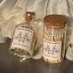 Boîte en verre avec logo personnalisé, boîte à bougies en bois bon marché, boîte de sécurité d'usine, bâtonnets de bougies, couleur hôtel, allumettes de luxe en vrac - Product Image 4