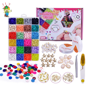 ชุดลูกปัดดินโพลิเมอร์ทรงแบนกลม 24 สี สำหรับงาน DIY ทำเครื่องประดับสร้อยข้อมือด้วยตัวเอง - Product Image 1