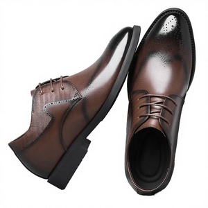 Nouvelles Chaussures d'Hiver pour Hommes en Cuir Véritable, Style Bullock, pour Affaires et Soirées, avec Semelle en Caoutchouc Solide, Respirantes, à Bande Élastique et Bout Pointu - Product Image 2