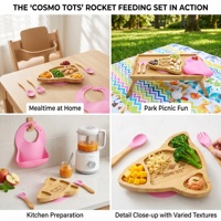 Assiette et bol à ventouse en bambou souple sans BPA pour nouveau-nés, essentiels de la vaisselle pour enfants, vente en gros, logo personnalisé