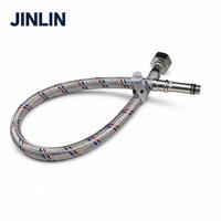 Tuyau d'arrivée flexible en acier inoxydable tressé JINLIN, longueur personnalisée, résistant à la rouille, pour eau sanitaire, 250 psi, garantie 2 ans