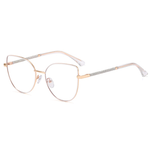 نظارات كلاسيكية كريستال عين القط منقوشة TR مقاومة للأزرق بإطار عالي الجودة - Product Image 4