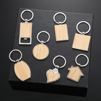 Porte-clés en bois gravé au laser, porte-clés en bois, porte-clés en bambou pour cadeaux publicitaires promotionnels et festifs