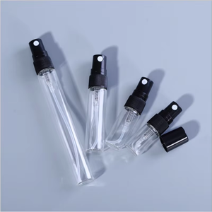Custom Logo 30ml 50ml 100ml Empty Luxury Flat Square Spray Fragrance Parfum <b>Bottle</b> Clear Black <b>Refillable</b> <b>Perfume</b> Glass <b>Bottle</b> - Product Image 3