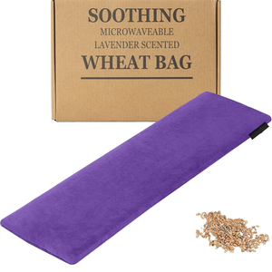 Almohadilla térmica de microondas WS con semillas de lino y lavanda para alivio del dolor de cuello, cólicos menstruales y dolor de espalda/articulaciones - Certificación CE - Product Image 4