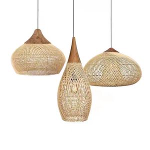 Luces colgantes de ratán de estilo japonés Wabi-sabi tejido Retro hogar sala de estar creativa Hotel sala de té - Product Image 6