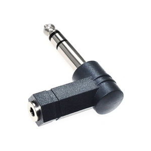 Cantell rechtwinkliger Stereo 6,35mm Stecker auf 3,5mm Buchse 3-poliger Adapter 90 Grad 6,35 bis 3,5 Anschluss für Lautsprecher kopfhörer - Product Image 3