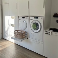 Meuble de buanderie Senger, vente directe usine, design européen moderne, étanche, personnalisé, pour machine à laver, idéal pour balcon