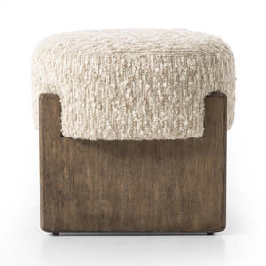 Tabouret en bois massif haut de gamme, design minimaliste et moderne, multifonctionnel, pour le bout du lit, repose-pieds, confort, maquillage, D02 - Product Image 3