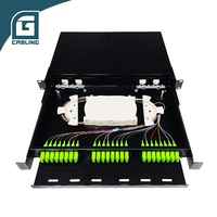 Gcabling Panneau de brassage optique ODF multicore OM4 à 8, 12, 18, 24, 48, 72, 144 ports, avec connecteurs pour système FTTH
