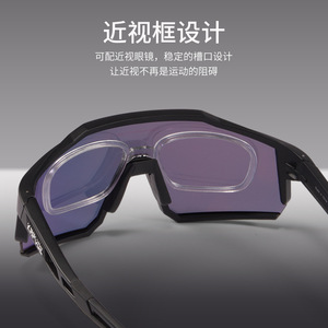 Lunettes de soleil polarisées Kapvoe pour le cyclisme, monture intégrale, coupe-vent, pour le VTT et le vélo de route - Product Image 3