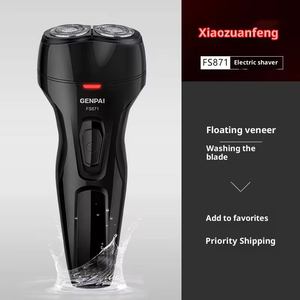 Mini afeitadora eléctrica para hombre, afeitadora de doble cabezal, recargable, para barba, afeitado genuino, resistente al agua - Product Image 1