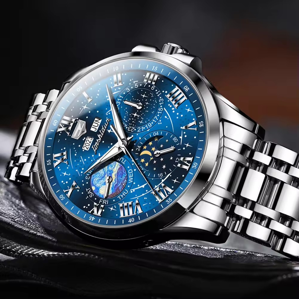 Jsdun 8957 Original Star Mechanical Men's Watches Waterproof