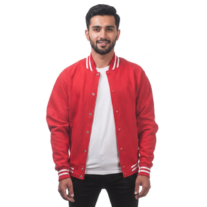 Wholesale High Quality Letterman Jacket Winter Bomber Varsity Jacket for <b>Men</b> Custom <b>Men's</b> Jackets Streetwear Embroidery - Product Image 1