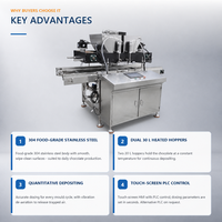 Machine de dépose de chocolat semi-automatique en acier inoxydable 304 avec PLC pour pralines, truffes et chocolats fourrés en petites séries