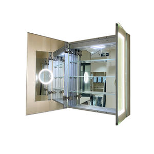 Armoire <span class=keywords><strong>de</strong></span> <span class=keywords><strong>salle</strong></span> <span class=keywords><strong>de</strong></span> <span class=keywords><strong>bain</strong></span> <span class=keywords><strong>de</strong></span> luxe, armoire à <span class=keywords><strong>pharmacie</strong></span> murale en aluminium, rétroéclairée, éclairée par LED, <span class=keywords><strong>miroir</strong></span> éclairé, armoire à <span class=keywords><strong>pharmacie</strong></span> - Product Image 3