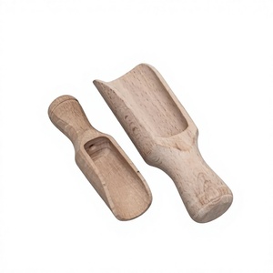 Cuillère en bois naturel écologique au design classique, manches longs et courts, pour café, sucre, sel de bain, thé (capacités de 10 à 30 ml) - Product Image 1
