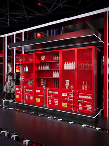 Gabinete de vino hecho a mano, estante de vidrio de exhibición comercial para Lego, gabinete de exhibición, contenedor de viento Industrial, producto artesanal de Metal - Product Image 2