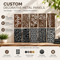 Cloison décorative en aluminium découpée au laser sur mesure, motif floral, pour hôtel, grand hall, entrée, couloir