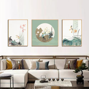 Noyau de <span class=keywords><strong>peinture</strong></span> sur soie traditionnelle, processus de feuille d'or, <span class=keywords><strong>peinture</strong></span> décorative de cadre en bois massif pour la <span class=keywords><strong>peinture</strong></span> de <span class=keywords><strong>triptyque</strong></span> de maison et de bureau - Product Image 2