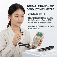 Water Quality Tester Portable Microcomputer Digital Acidity Meter Waterproof pH Handheld Meter pH Probe 0.01pH Precision