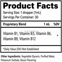Complément Liquide de Vitamine B pour Chiens Saveur Bacon – Gouttes Vitaminées pour Chiens Favorisant l'Énergie