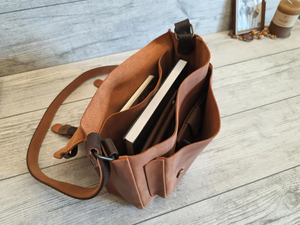 Sac à main vintage en cuir véritable pour femmes, sac messager personnalisé fait à la main, sac bandoulière, cadeau pour elle - Product Image 6