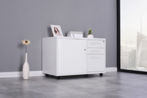 Storage Unit for Home Office KD Structure Steel Password-protected Mobile Cabinet with File Folder and Hanger <b>Desk</b> - Product Image 3