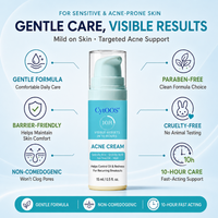 Gel OEM de Ácido Salicílico para el Acné, Reparación Rápida y Efectiva, Anti-Manchas, Reduce Cicatrices de Acné, Reduce Poros, Crema Facial para el Acné