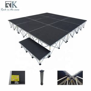 Escenario Portátil para Conciertos al Aire Libre, Remolque de Aluminio, Plataforma Móvil de 1x1m para Bodas y Fiestas - Product Image 1