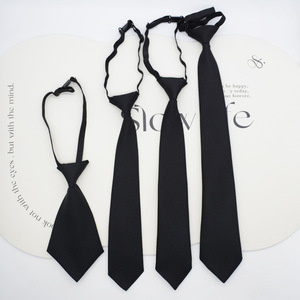 <span class=keywords><strong>Cravate</strong></span> hommes style preppy noir grain fin étudiant sans noeud uniforme scolaire accessoires vêtements d'affaires décontractés - Product Image 2