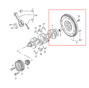 03L105266AM Volant moteur <span class=keywords><strong>double</strong></span> <span class=keywords><strong>masse</strong></span> adapté aux moteurs diesel VW Audi Skoda TDI <span class=keywords><strong>Embrayage</strong></span> humide 2.0L 2012-2020 | Volant de remplacement OE - Product Image 5