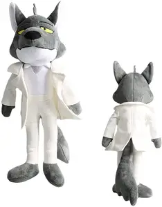 Custom Mr Wolf Plushies The Bad Guys Plush Toy The Bad Guys Plush Doll Cute Movie Character Doll Soft Stuffed Animal Toy Fluff
