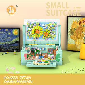 Bloques de Construcción Creativos Weile, Mini Casa de Niñas, Juguete Educativo de Ensamblaje para Niños de 3 a 8 Años, Techo Blanco y Azul con Balcón - Product Image 5