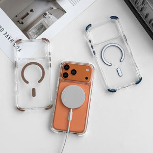 Custodia <span class=keywords><strong>Trasparente</strong></span> Antiurto con Ricarica Wireless 2 in 1 in TPU e PC per <span class=keywords><strong>iPhone</strong></span> 16/17 Pro Max - Product Image 4