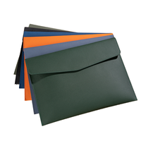 Offre Spéciale Logo personnalisé en cuir PU A4 porte-fichiers enveloppe d'affaires bureau réunion Document sac Logo haute visibilité pour Documents