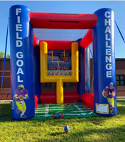 Grand jeu de football gonflable avec but et souffleur, jeu de tir au football gonflable