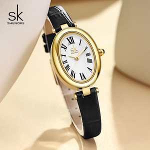 SHENGKE di alta qualità orologio da polso femminile giappone movimento ovale in pelle sintetica quarzo orologio da donna bella ragazza orologi - Product Image 3