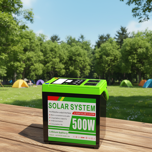 Station d'alimentation portable 500W au lithium 384Wh, générateur solaire à onde sinusoïdale pure, alimentation de secours d'urgence pour le camping, les camping-cars, la maison et l'extérieur - Product Image 1