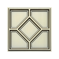 Paneles y Azulejos de Techo 3D de PVC Cuadrados Modernos para Decoración de Interiores de Hoteles, Hospitales y Apartamentos