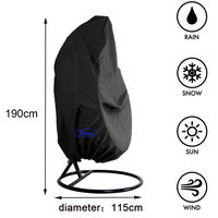 Vente en gros personnalisé 420D Oxford imperméable protection Patio oeuf chaise meubles couverture extérieur balançoire chaise couverture