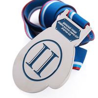 Médaille de boxe personnalisée pour la remise de prix, médaille plaquée argent sur mesure avec motif homme pour les compétitions de gym et de fitness